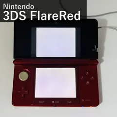 ニンテンドー3DS フレアレッド 本体 CTR-001 タッチペン microSDアダプタ付 Nintendo 3DS Flare Red 動作確認済 初期化済 任天堂 携帯ゲーム機 CTR-S-RAAA レッド 赤