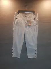 Jieor 超ラグジュアリー 白 クロップド パンツ