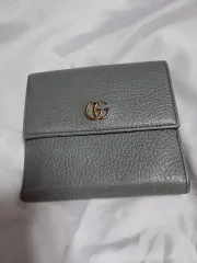 グッチ GG マーモント 二つ折り財布 グレー