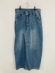 CLASSICAL ELF クラシカルエルフ デニムパンツ XL ブルー フルレングス 無地 ワイド・ルーズ ストレート ハイウエスト ヴィンテージ