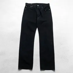 Levi's 501 ビッグE デニムパンツ ジーンズ M ブラック ストレート レザーパッチ ボタンフライ PREMIUM 00501-0165