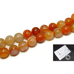 【新品】 【hinryo】A級 赤天眼石 チベット 6mm～20mm 1連39cm 通し針、解説書、１mゴム付き 天然石 パワーストーン (10mm g3-378A) 0