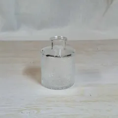 ガラス花瓶　一輪挿し　フラワーレース柄　ミニフラワーベース　クリア　インテリア