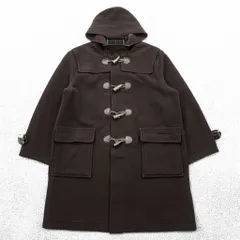 BURBERRY LONDON ダッフルコート L ブラウン メルトンウール ヴィンテージ 裏地ノバチェック チンストラップ