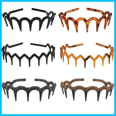 6個入 カチューシャ BetterJonny カチューシャ くし付ヘッドバンド ヘアカチュー シャ ヘアバンド コーム付き メンズ レディース兼用 痛くない アウトドア スポーツ ヘッドバンド 男女兼用