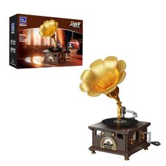 迅速に発送】レコードプレーヤー 内蔵スピーカー付きの復古蓄音機 33
