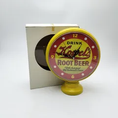 レトロ Howell's ROOT BEER 置時計 箱付き ルートビア ビンテージ風のサムネイル
