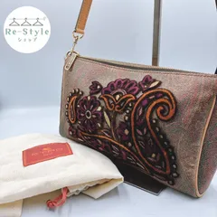 ETRO エトロ　ワンショルダーバッグ　2way　セカンドバッグ　パッチワーク　ベルベット　ペイズリー柄のサムネイル