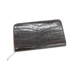 【中古】ペッレモルビダ PELLE MORBIDA クロコダイル レザー 長財布 ダークブラウン【メンズ】のサムネイル