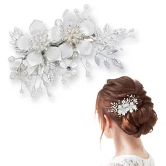 ヘアアクセサリー かんざし 簪 髪留め ヘアクリップ パール 桜 真珠 髪飾り 結婚式 入学式 留袖 ドレス 和装 洋装 母 花 シルバー