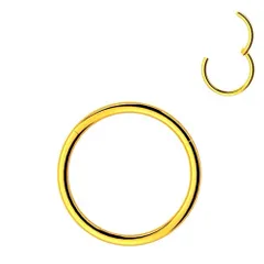 【イエロー 18G】つけっぱなし ピアス【片耳販売】金属アレルギー 対応 ボディピアス ボディピ キャッチレス リング ピアス フープピアス 軟骨ピアス レディース メンズ ステンレス シンプル フープ セグメントリング ボディーピアス