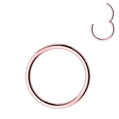 【ピンク 14G】つけっぱなし ピアス【片耳販売】金属アレルギー 対応 ボディピアス ボディピ キャッチレス リング ピアス フープピアス 軟骨ピアス レディース メンズ ステンレス シンプル フープ セグメントリング ボディーピアス