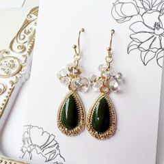 再販☆❤️ どんぐり リーフ 葉 木製 ピアス イヤリング ハンドメイド
