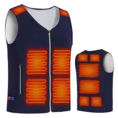 12つヒーター ヒーターべスト 大きいサイズ メンズ レディース XS-5L 電熱ベスト 前後独立温度調整 ヒートベスト 電熱インナー usbヒーター [ｉｎｏｔｅｎｋａ] 防寒 軽量 Vネック 洗濯ネット付き