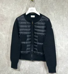 MONCLER モンクレールダウン切り替えニットカーディガン黒M