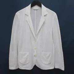 メーカーズシャツ カマクラ MAKER'S SHIRT 鎌倉 1991 コットン ジャケット 9 白系 ホワイト 無地 テーラード ボタン ZL8102 日本製