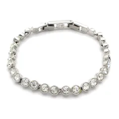 SWAROVSKI(スワロフスキー) ブレスレット美品  - シルバー×クリア