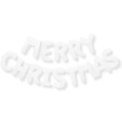 クリスマス バルーン 飾り セット 文字 風船 純白のホワイト メリークリスマス 女子会 会場の装飾 デコレーション パーティー (文字のみ 純白のホワイト)