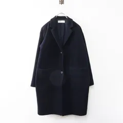 エヴァムエヴァ evam eva アンゴラウール チェスターコート ネイビー┃羽織り 起毛 ジャケット【2400014921373】のサムネイル