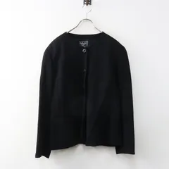 大きいサイズ Vintage バーバリーズ Burberrys ウール ノーカラーシングルジャケット 17 ブラック┃ブレザー プローサム【2400014916263】