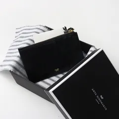 極美品 アニヤハインドマーチ ANYA HINDMARCH EYES アイズ ジップカードケース＼ブラック レザー コインケース【2400014926286】のサムネイル
