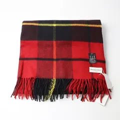 新品 スコットランド製 ジョンストンズ Johnstons  カシミヤ100% 大判ストール ウォレス レッドタータンチェック┃赤【2400014932249】