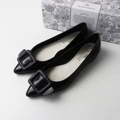 TEMPERATE テンパレイト NINA ニナ バックル ポインテッド レインシューズ 38 ブラック┃黒 フラットパンプス【2400014931600】