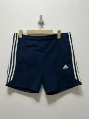 アディダス 3本線 ハーフパンツ ネイビー M