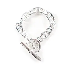 極美品★HERMES エルメス 2023年製 シェーヌダンクルMM AG925 13コマ ブレスレット シルバー フランス製 重量50.05g レディース