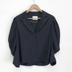 AMERI JACKET WITH FLARE SHIRT ジャケットのみ パフスリーブ テーラードジャケット 黒 FREE ※ブラウス欠品のサムネイル
