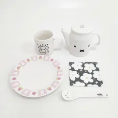 miffy 未使用 こども陶器博物館 マグ 天使 シンプルフェイスポット ミッフィーフェイス 陶製スプーン コースター 皿 食器 ホワイト 多色 レディース ミッフィー【中古】6-0409G◎