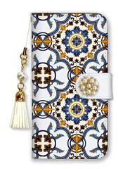 iPhone 17e ケース 手帳型 アイフォン17e スマホケース 携帯ケース パール デコ ストラップ付 モロッコ モロッカン 上品 大人 可愛い キレイ カラー05