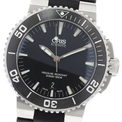 最終値下げ ORIS AQUIS 300m防水自動巻き時計 ブラック - メルカリ