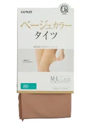 [グンゼ] you and 婦人ベージュカラータイツ 80デニール YEW080 ピュアベージュ M-L
