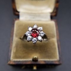 925 大粒ルビー&トパーズリングruby topaz 指輪 ring - メルカリ