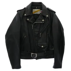 schott ショット USA製 PERFECTO 618 レザー ダブル ライダースジャケット ブラック系 36【中古】