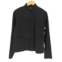 ブラックコムデギャルソン BLACK COMME des GARCONS AD2016 16AW  ウールギャバ織 チャイナ ジャケット メンズ JPN：M のサムネイル