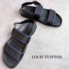 LOUIS VUITTON ネイビー オアシス サンダル 7 エンボスロゴ - メルカリ
