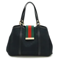 GUCCI グッチ GGキャンバス シェリーライン トートバッグ ショルダーバッグ レザー ブラック 黒 グリーン 緑 レッド 赤 ゴールド金具 233609