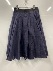 ピA697⚫︎ZARA BASIC⚫︎ザラベーシック⚫︎スカート⚫︎チェック柄⚫︎フレア⚫︎膝丈⚫︎レディース⚫︎size  M⚫︎紺X黒⚫︎