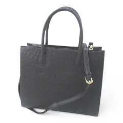 ロダニア RODANIA  トートバッグ ハンド ショルダー 2WAY ブラック 黒系 オーストリッチ