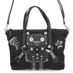 ☆希少/美品☆PRADA ロボット ナイロントートバッグ ブラック 1BG052 