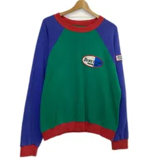【中古】　UNITED COLORS OF BENETTON　スウェット　長袖　トレーナー　クルーネック　裏毛　バックプリント　F1　レーシング　ワンポイント　ブランドロゴ　ワッペン　古着　/1952