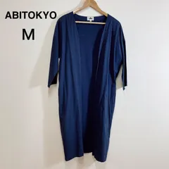 ABITOKYO アビトーキョー 綿麻ロングカーディガン ロングカーディガン ネイビー 羽織り Mサイズ / ABITOKYO Long Cardigan Navy Lightweight M