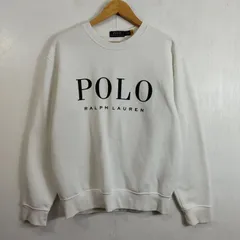 Polo Ralph Laure ポロラルフ ローレン スウェット 裏起毛 フロント ビッグ ロゴ Y2K ホワイト S D529