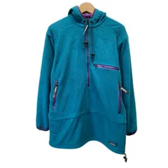 【中古】　L.L.Bean　フリース　ジャケット　アウター　プルオーバー　フード　ハーフジップ　無地　フロントポケット　アウトドア　古着　/1152