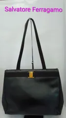ARG29 サルヴァトーレフェラガモ ヴァラリボン ショルダートートバッグ ゴールド金具