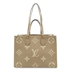 LOUIS VUITTON ルイ ヴィトン モノグラムアンプラント オンザゴーMM トートバッグ ハンドバッグ 2WAY ショルダー ベージュ クリーム M45494