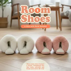 ルームシューズ ラビットファー モコモコ かわいい 室内履き あったか レディース ふわふわ 冬用 スリッパ