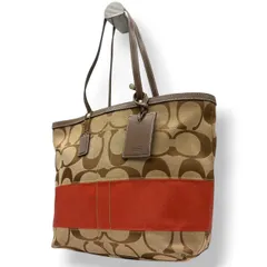 コーチ COACH トートバッグ ワンショルダー 自立可 シグネチャー キャンバス レザー ブラウン 茶色 オレンジ レディース エレガント クラシック カジュアル お出かけ デイリーユース 通学 マチあり 定番 人気 カバン 鞄 ロゴ ゴールド金具 s20